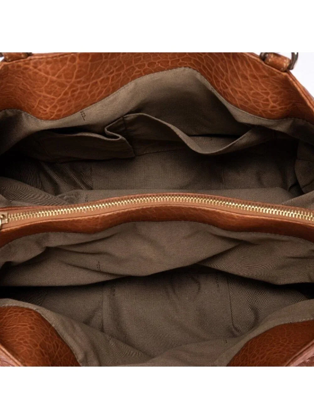 Fendi Small Hobo Tan Textured Leather